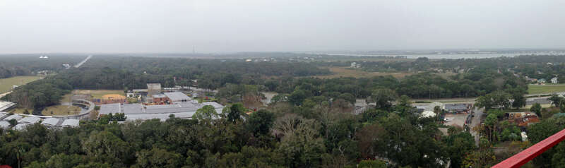 The view from the top of the St. Augustine Light in St. Augustine, Florida on January 1, 2014.
