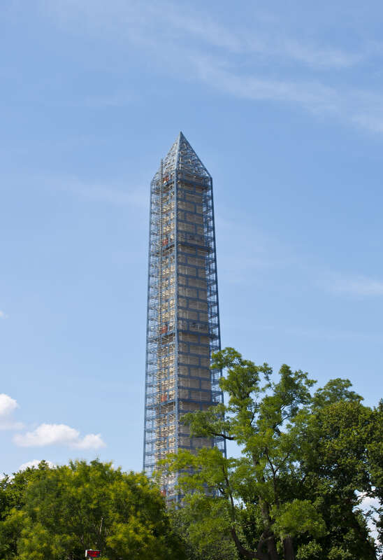 Washington Monument under repair - 2013-08-25