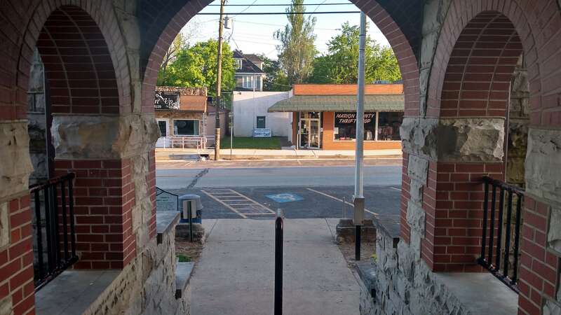 View from courthouse steps