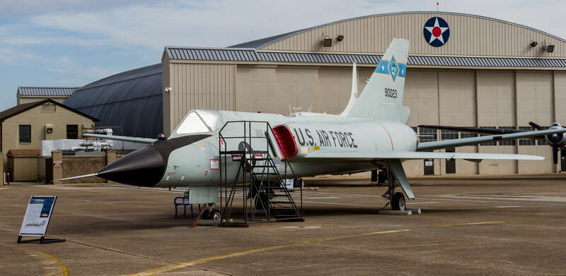 An F-106 Delta Dart at the Air Mobility Command Museum at Dover Air Force Base on February 14, 2018.