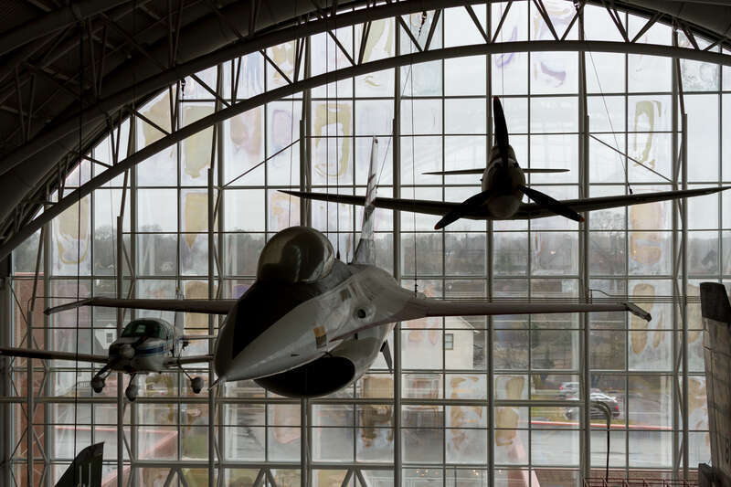 A YF-16 on display at the Virginia Air and Space Center in Hampton, Virginia.