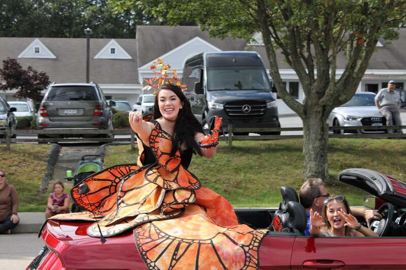 Miss Idaho Ayriss Torres in the 2021 Show Us Your Shoes Parade in Mystic, Connecticut.