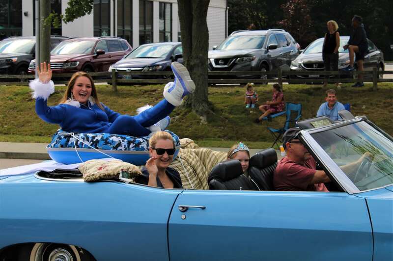 Miss Vermont Danielle Morse in the 2021 Show Us Your Shoes Parade in Mystic, Connecticut.