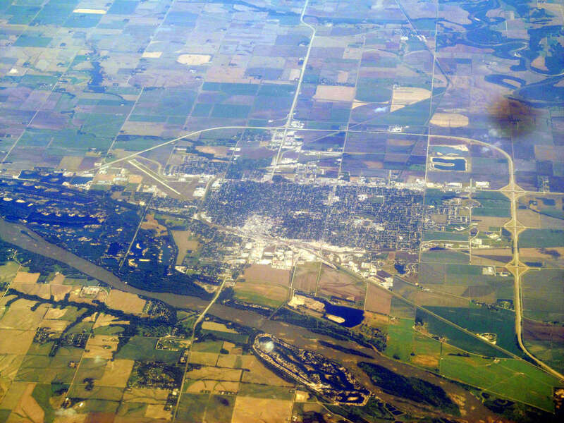 Aerial view of Fremont, Nebraska in June 2017