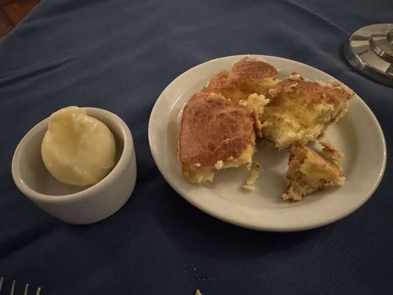 Spoonbread with butter at the Boone Tavern