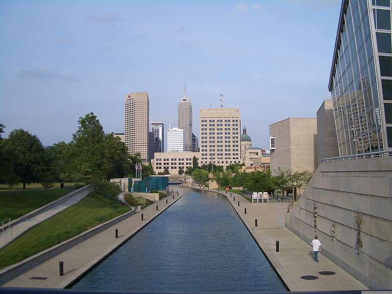 The downtown Indianapolis canal