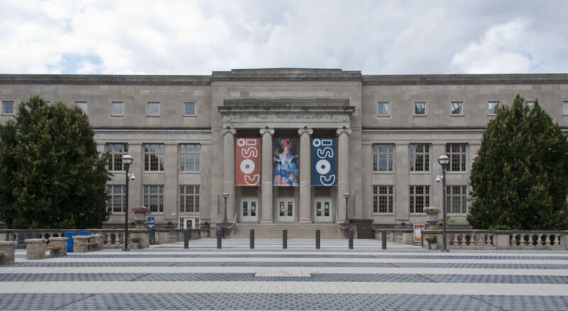 Front of the former Central High School (now part of COSI Columbus),  in Columbus, Ohio, United States. Built in 1924, it is listed on the National Register of Historic Places