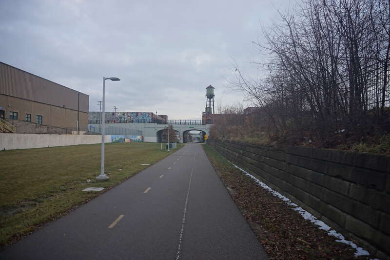 The Dequindre Cut in Detroit, Michigan (United States).