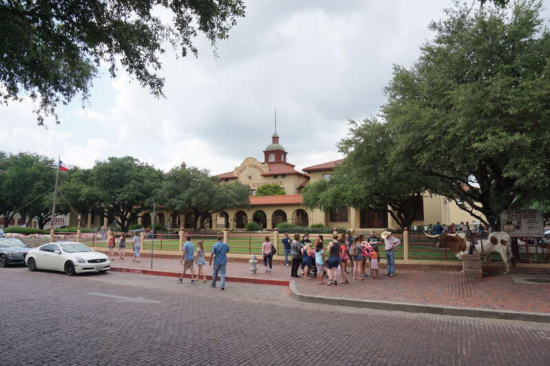 The Livestock Exchange Building in the Fort Worth Stockyards in Fort Worth, Texas (United States).