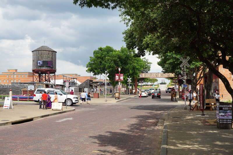 Exchange Avenue in the Fort Worth Stockyards in Fort Worth, Texas (United States).