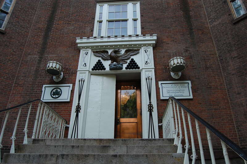 The Arsenal, architecture: Martin E. Thompson, 1847-51; murals: Allen Saalburg, 1935-6