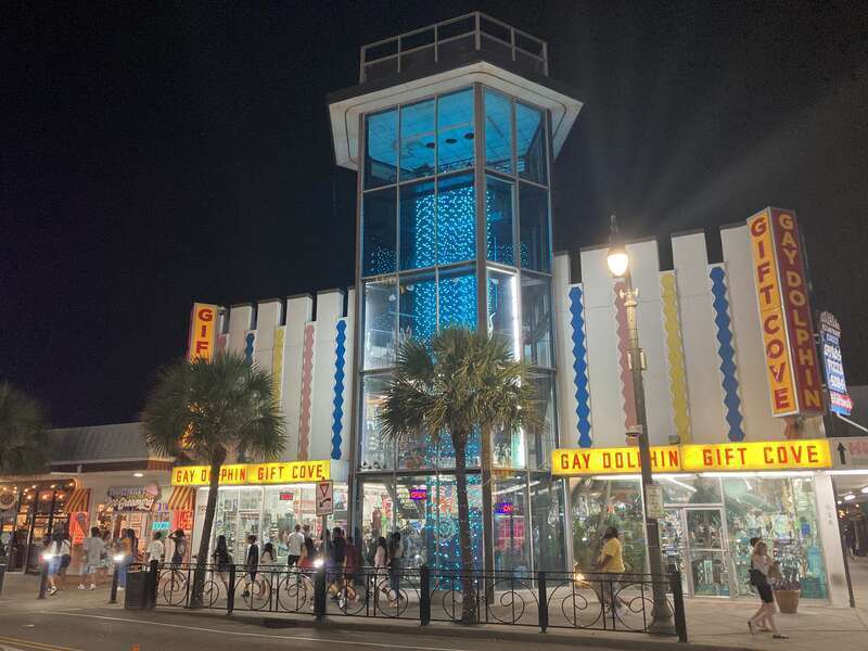 The Gay Dolphin Gift Cove, a gift shop in Myrtle Beach, South Carolina.