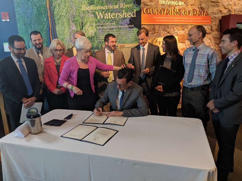 Wednesday, June 20, 2018 -- Governor Dannel P. Malloy today held a bill signing ceremony in Hartford to commemorate the final passage of two pieces of legislation he introduced that will further Connecticut’s role as a national leader in