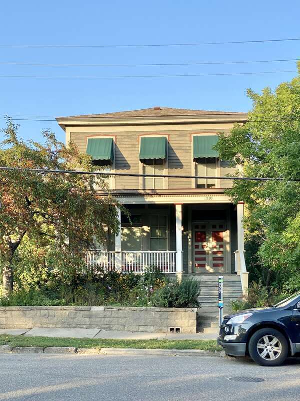 Built in 1853, this Italianate-style house is the last remaining on this block of Sherman Street following mass-demolition of the area in the 1960s and 1970s.  The house is a contributing structure in the Irvine Park Historic District, listed on the