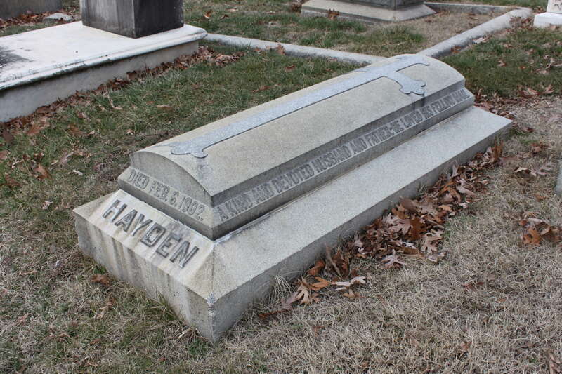 Grave of Jos. E. Hayden in Mount Olivet Cemetery, Washington, D.C.