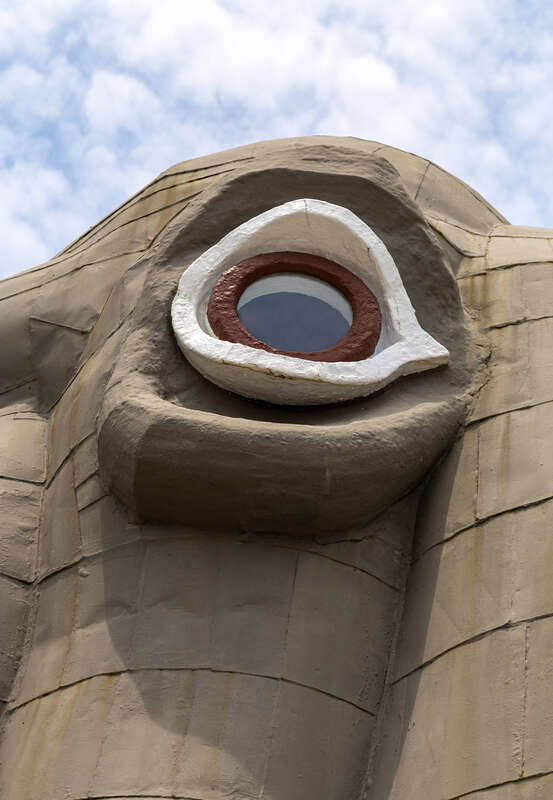 Lucy the Elephant's right eye, Margate City, New Jersey, USA