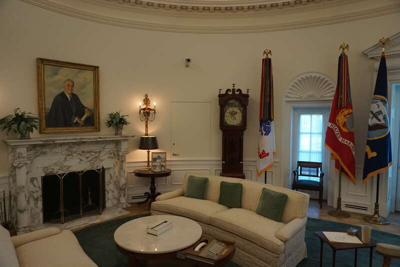 The Oval Office replica inside the Lyndon Baines Johnson Library and Museum in Austin, Texas (United States).