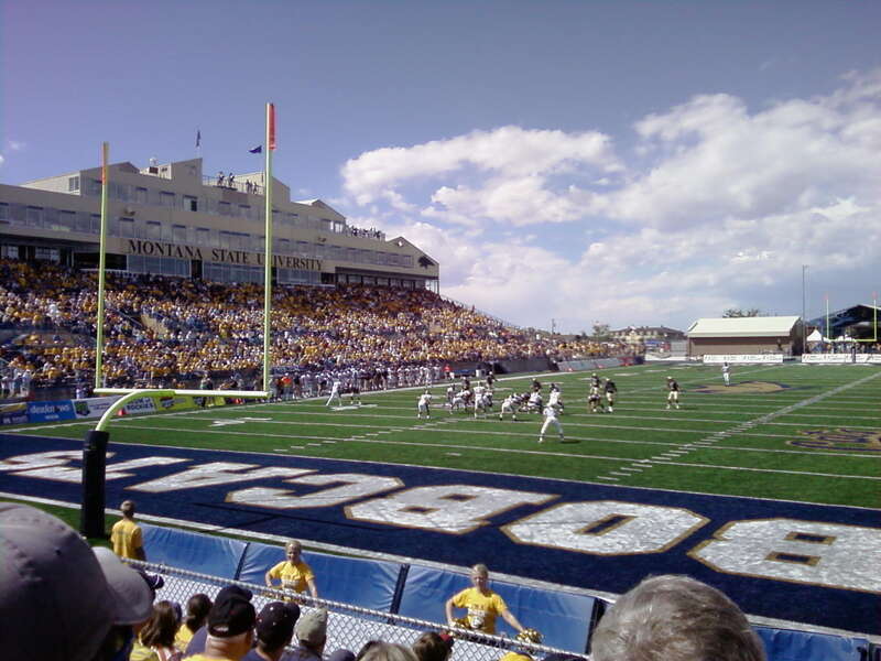 Montana State University Bobcat Stadium: sky box side. 2010 home opener