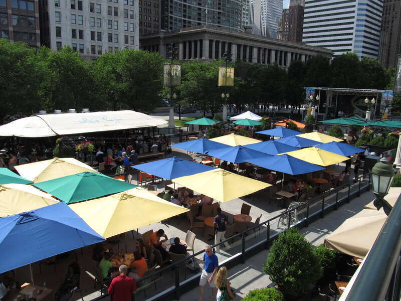 McCormick Tribune Plaza &amp;amp; Ice Rink or McCormick Tribune Plaza is a multi-purpose venue within Millennium Park in the Loop community area of Chicago, Illinois, in the United States. On December 20, 2001, it became the first attraction in