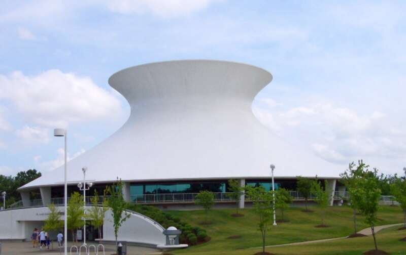 The James S. McDonnell Planetarium is located in Forest Park in en:St. Louis, Missouri.
The en:James S. McDonnell en:Planetarium was built in en:1963 and operated by the city of St. Louis. In en:1983 it became part of the en:St. Louis Science Center,