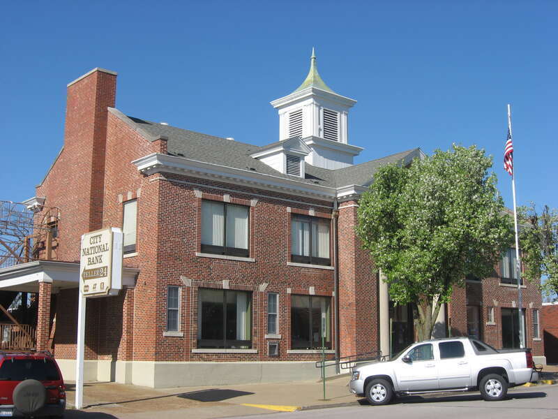 Front of City Hall in Metropolis, Illinois, United States, located at 106 W. Fifth Street.