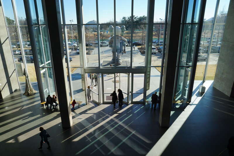 The interior of the Modern Art Museum of Fort Worth in Fort Worth, Texas (United States).