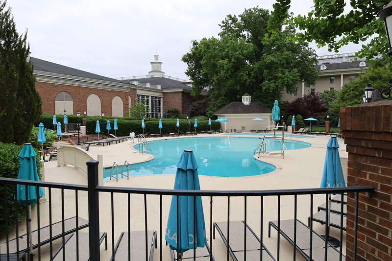 Exterior courtyard of the Gaylord Opryland Resort &amp;amp; Convention Center in Nashville, Tennessee in 2022