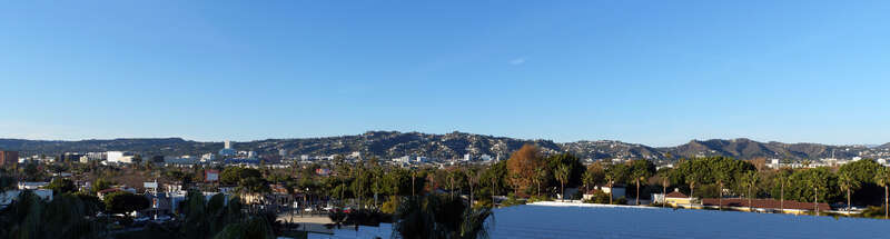500px provided description: Panorama taken from the Los Angeles County Museum of Art (Fairfax District, LA): Winter 2014-2015 [#urban ,#cityscape ,#california ,#los angeles]. The Hollywood Hills are in the background. To the right of the Hollywood