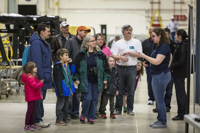 On March 25, 2018, scientists and members of the Parker Solar Probe team invited their families and friends to see the spacecraft at NASA's Goddard Space Flight Center in Greenbelt, Maryland. Parker Solar Probe completed its space environment testing