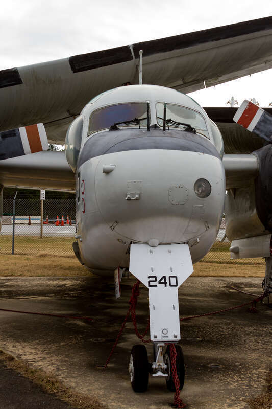A Grumman S-2D Tracker on display at the Patuxent River Naval Air Museum in Lexington Park, Maryland. This S-2, Bureau Number 149240, was manufactured in 1962 and was flown by the Naval Research Laboratory in its Flight Support Detachment, where it