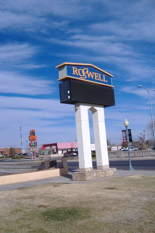 sign near Roswell visitor center