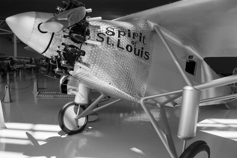 The Spirit of St. Louis at the Evergreen Aviation and Space Museum