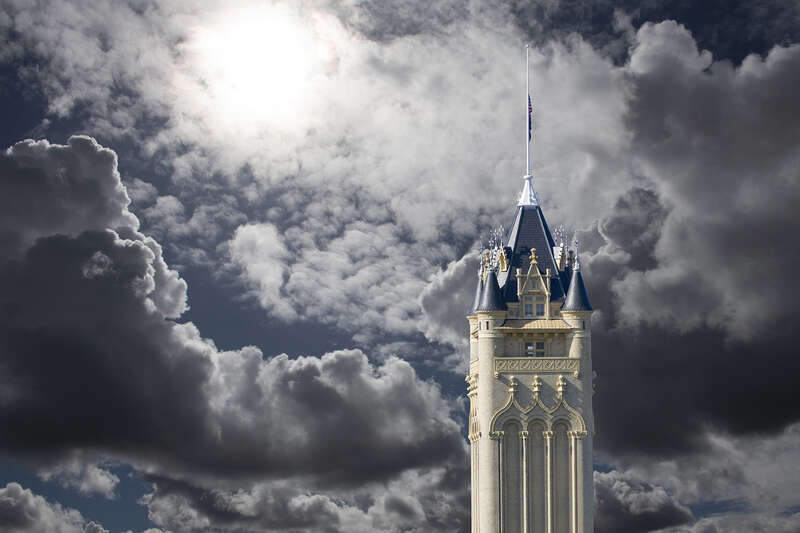 Spokane County Courthouse in Spokane, Washington, USA. 1116 W Broadway. Built 1894-95 and designed by Willis Ritchie.