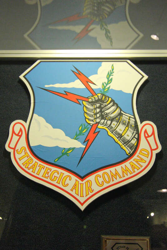 The logo for Strategic Air Command on display at the Titan Missile Museum in Arizona. See: www.titanmissilemuseum.org/