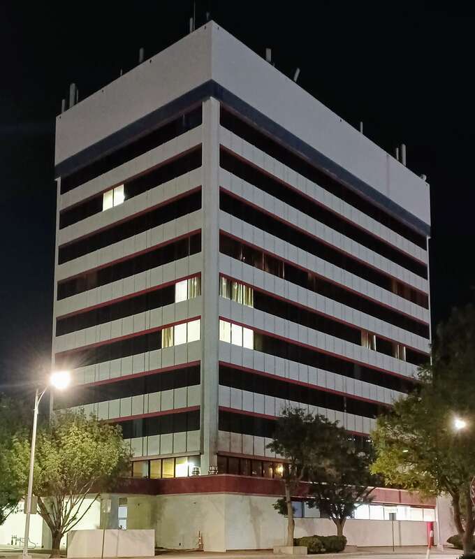 Sunwest Centre at night, Roswell, NM