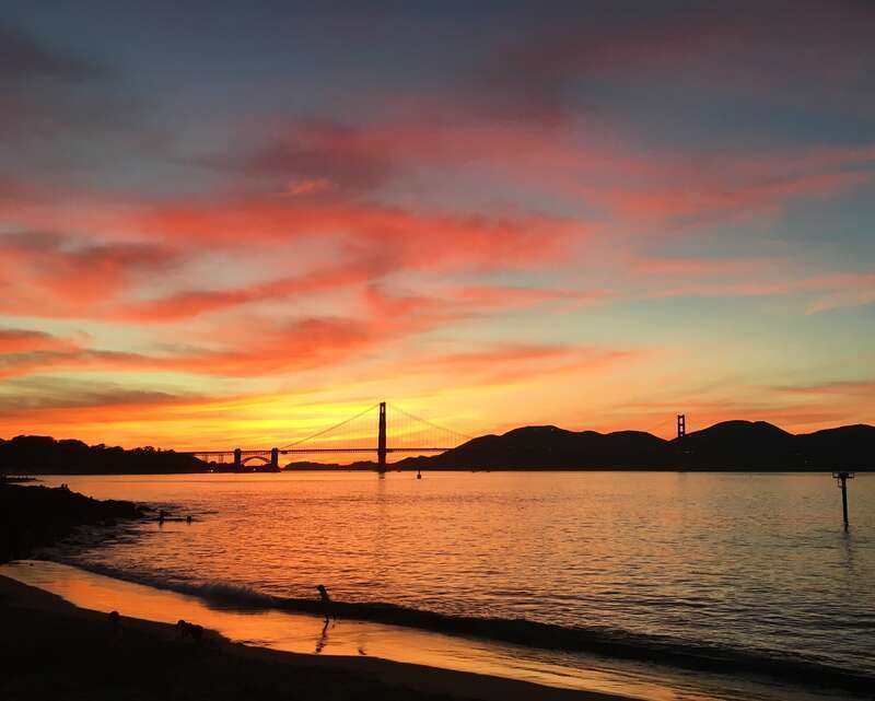 The Golden Gate Bridge at Sunset