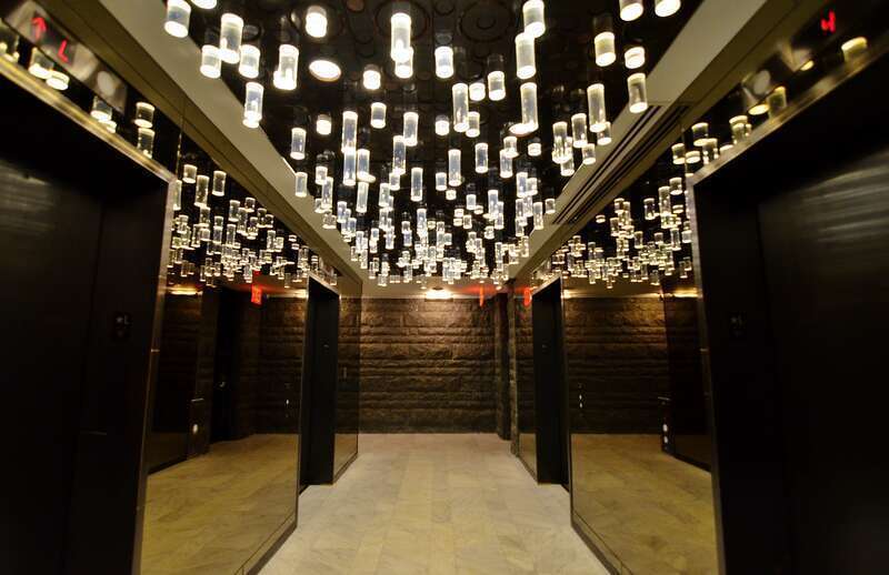 Lobby to the elevators at the Standard High Line