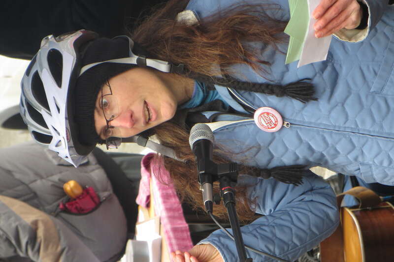 Protest at the Legislative Building in Olympia, Washington (2013.01.14). Joey Gray speaking.