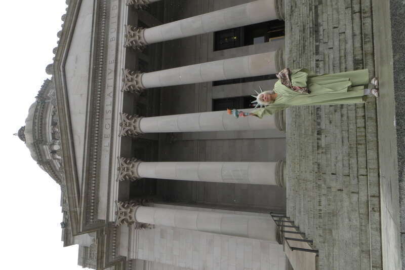 Protest at the Legislative Building in Olympia, Washington (2013.01.14). Mary Hath Spokane.