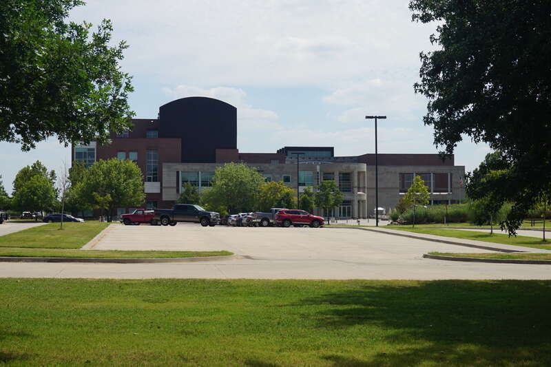 The Sam Noble Oklahoma Museum of Natural History on the campus of the University of Oklahoma in Norman, Oklahoma (United States).