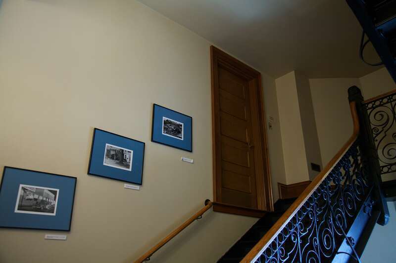 Johnstown Flood Museum.  I've never seen a door that opened onto a stairway without a landing.  Okay, so there's probably a lot I've never seen...