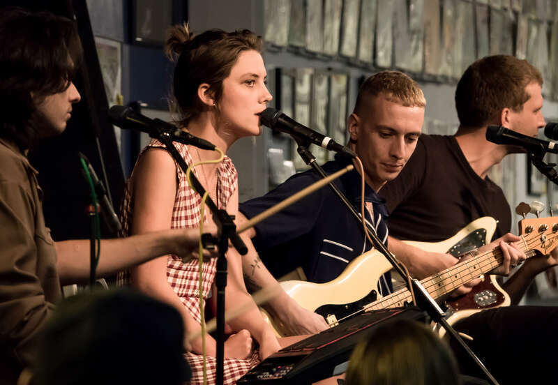 Wolf Alice performing live in-store at Amoeba Music in Hollywood, Los Angeles, California, on Monday, October 9, 2017.