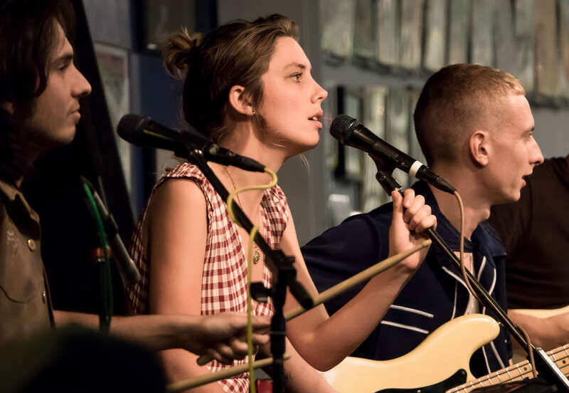 Wolf Alice performing live in-store at Amoeba Music in Hollywood, Los Angeles, California, on Monday, October 9, 2017.