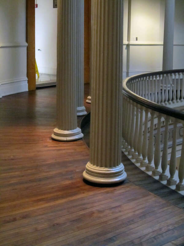 Please see our blog at www.nps.gov/jeff/archdome.htm for an entry about the floors in the Old Courthouse.