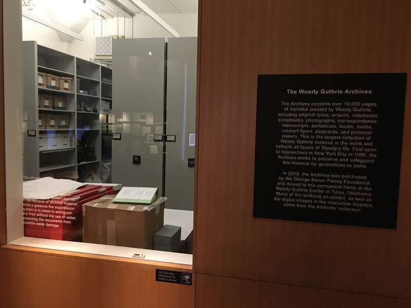 Storage facilities at the Woody Guthrie Center Archives in Tulsa, Oklahoma.