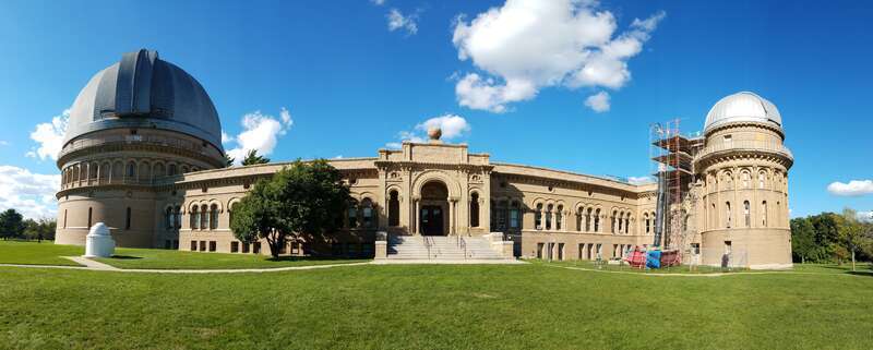 Yerkes Observatory located Williams Bay, United States of America rear side