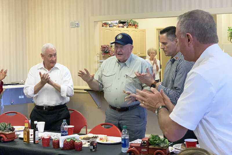 U.S. Secretary of Agriculture Sonny Perdue and Representative Ross Spano (FL-15) tour the Florida Strawberry Festival and hold a roundtable luncheon with stakeholders on, Friday, March 6, 2020 in Plant City, Fl. USDA photo by Alec Varamis