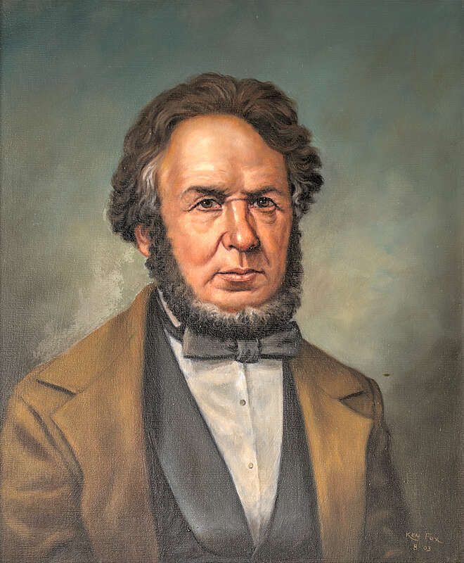 Portrait of Henry Rowe Schoolcraft. Inducted to the National Rivers Hall of Fame in 1992.