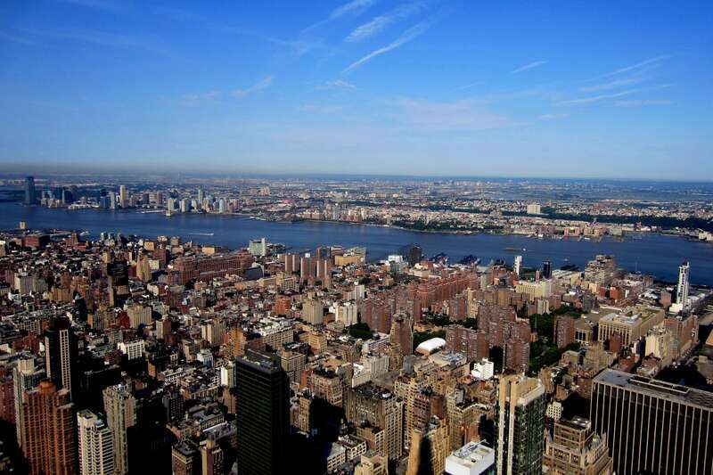 Blick Richtung Hudson River und Jersey City