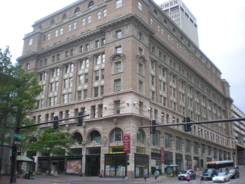 Brandeis Building in Omaha; view of Northwest corner